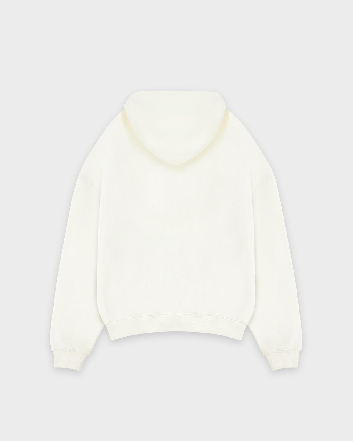 Heavy Off White Basic Zip Hoodie