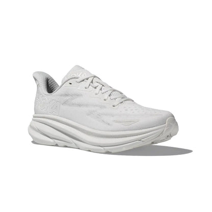 HOKA Clifton 9 Triple White Running Shoes